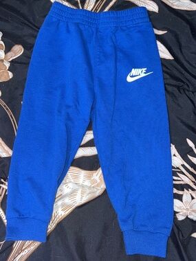 Nike Baby Boys 18M Royal Blue Fleece Jogger Sweatpants Logo